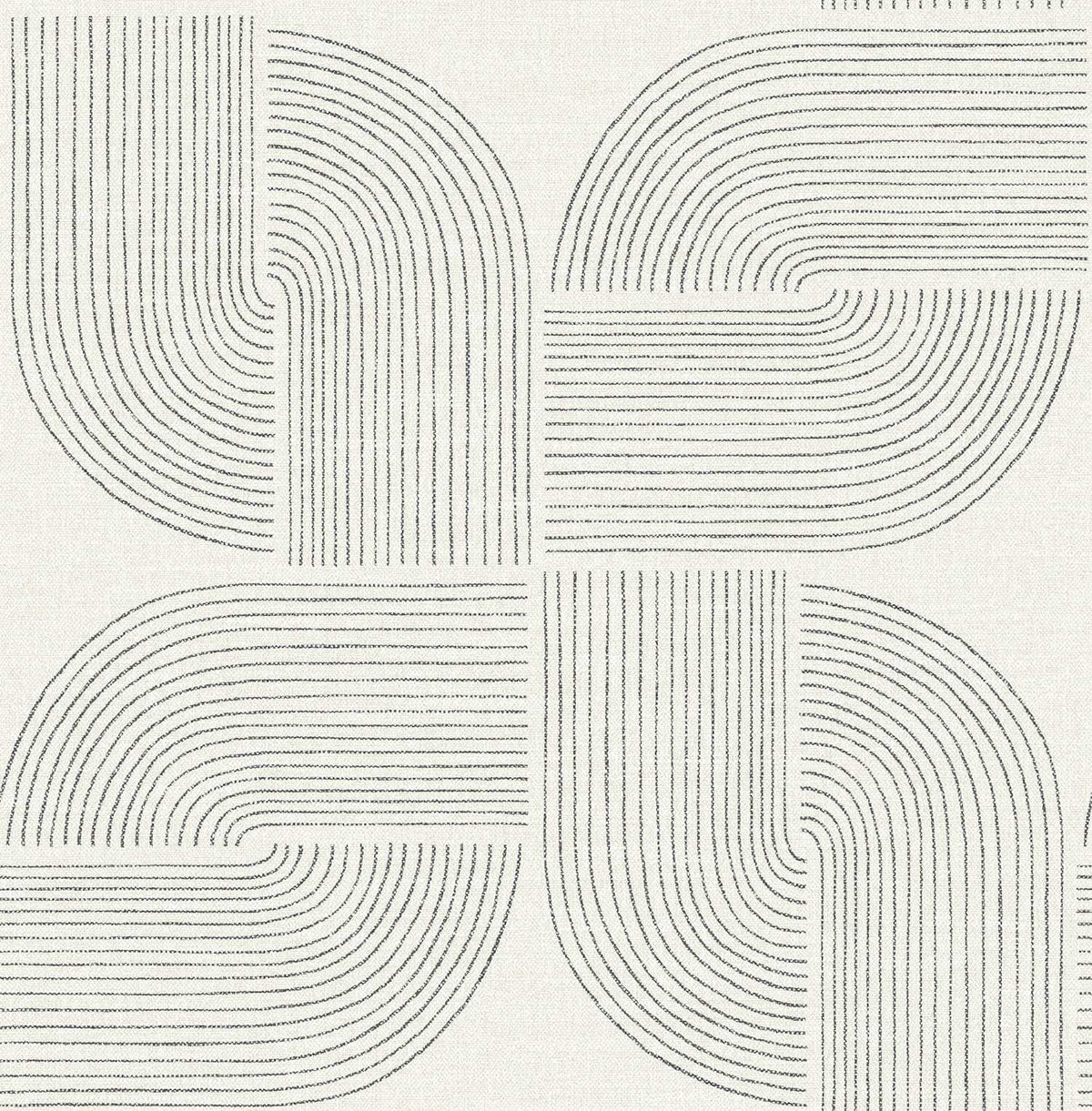 Drew & Jonathan Home Savoye Wallpaper Sample - Black