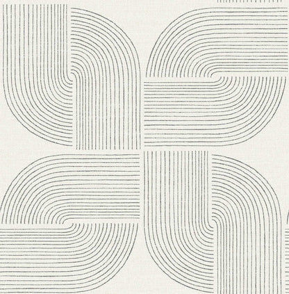 Drew & Jonathan Home Savoye Wallpaper Sample - Black