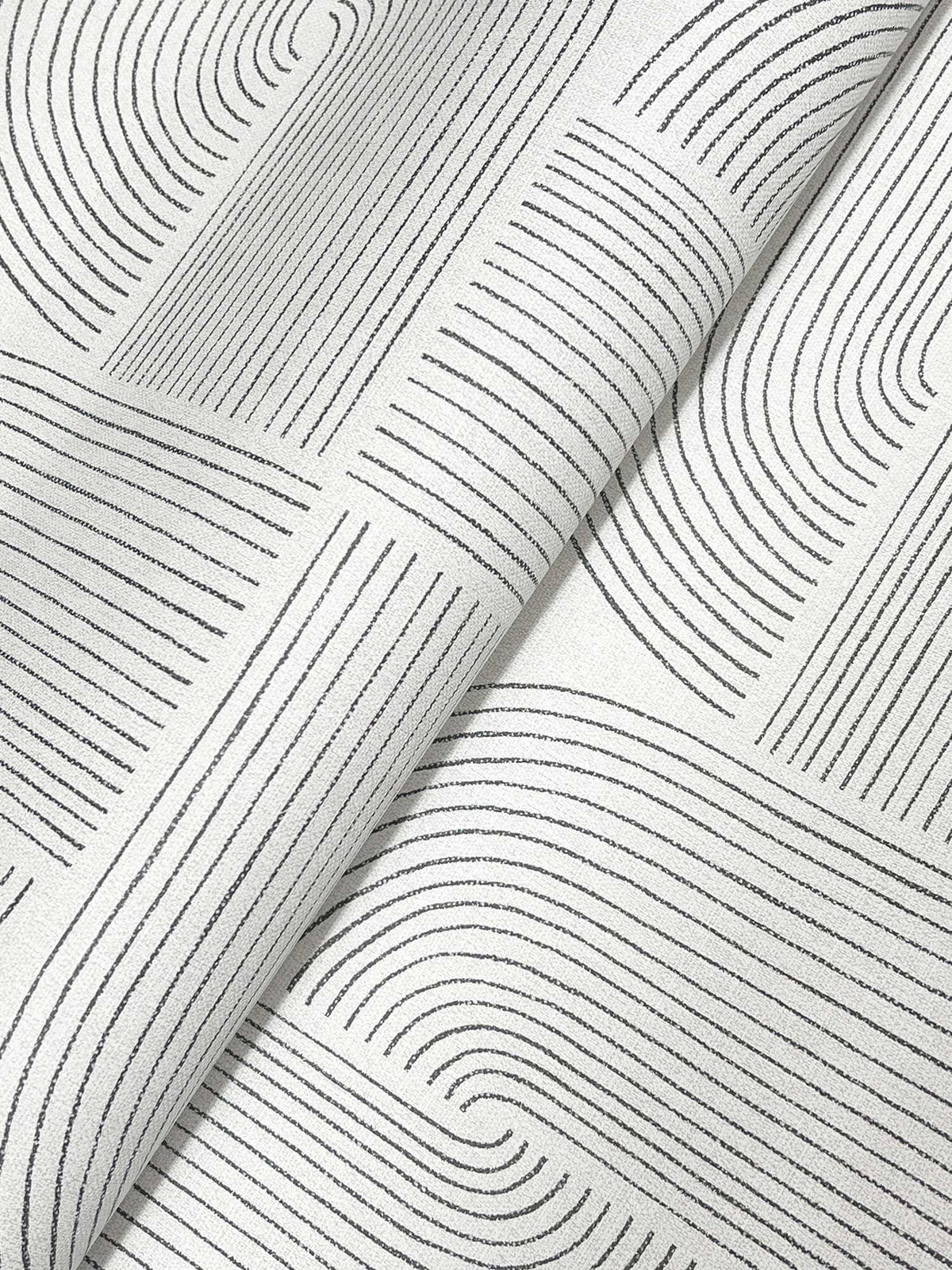 Drew & Jonathan Home Savoye Wallpaper Sample - Black
