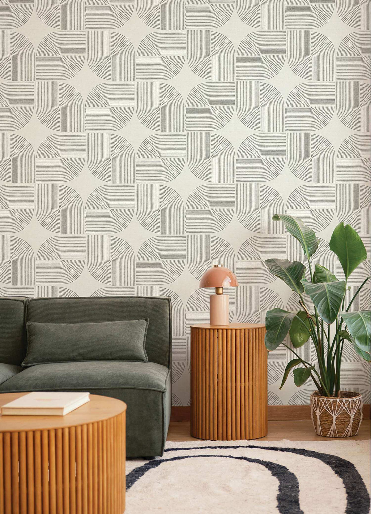 Drew & Jonathan Home Savoye Wallpaper Sample - Black