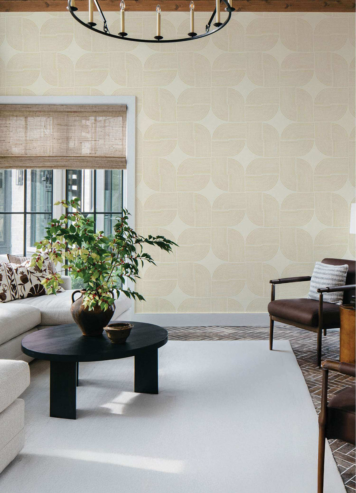 Drew & Jonathan Home Savoye Wallpaper Sample - Wheat