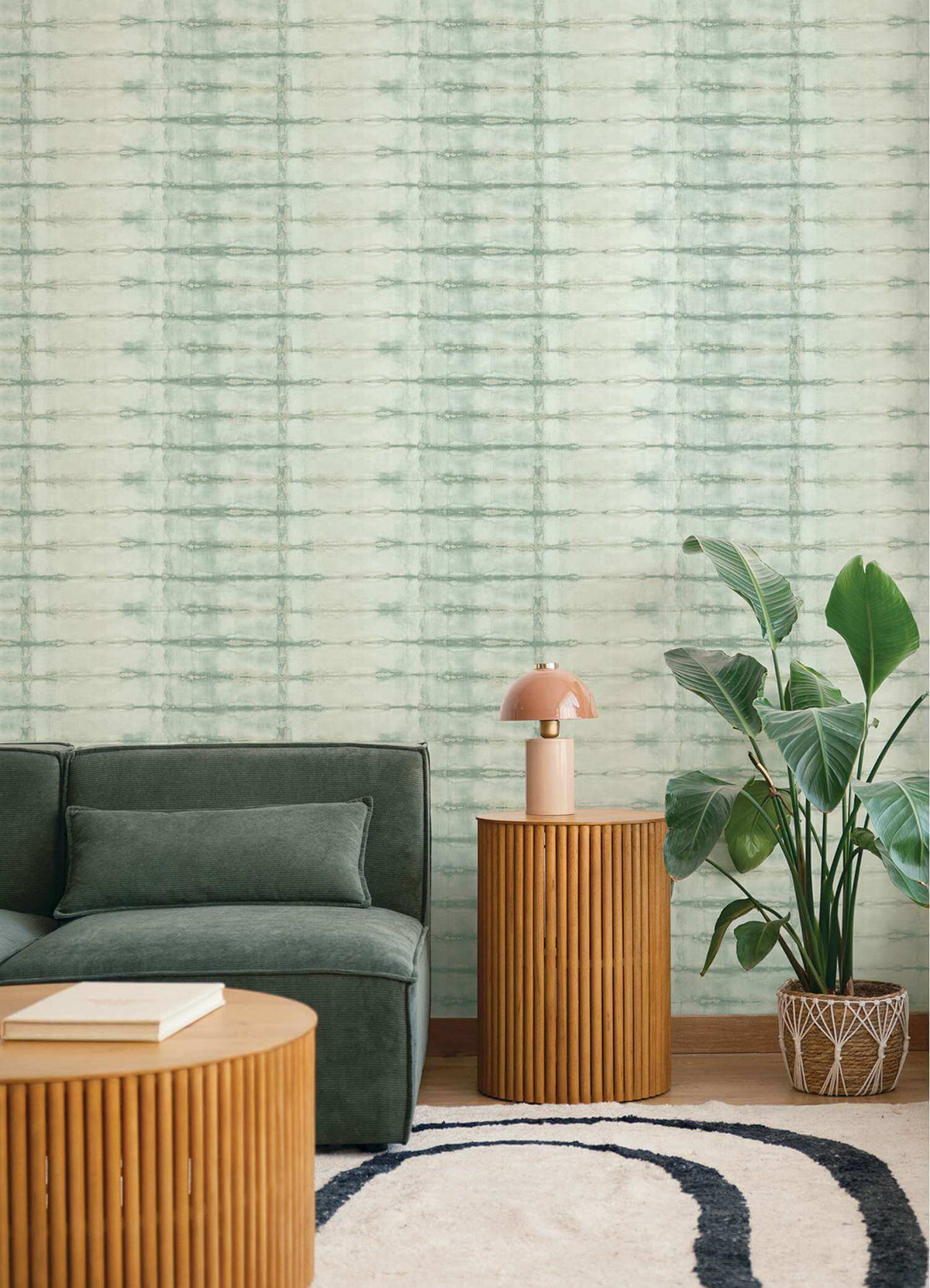 Drew & Jonathan Home Modulus Stripe Wallpaper - Seafoam
