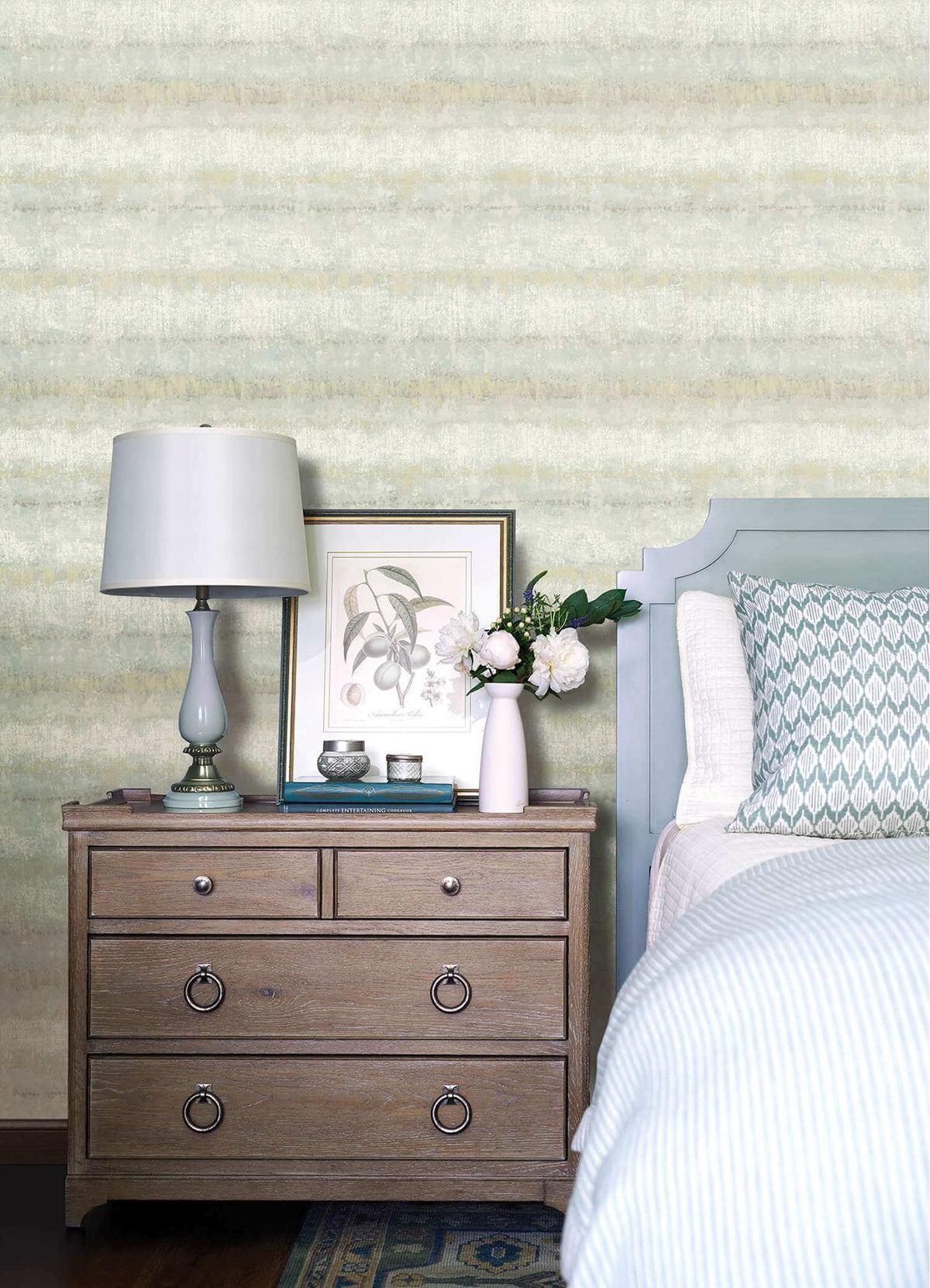 Drew & Jonathan Home Morningtide Wallpaper Sample - Seafoam