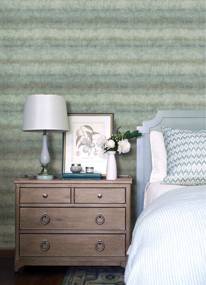 Drew & Jonathan Home Morningtide Stripe Wallpaper - Light Blue