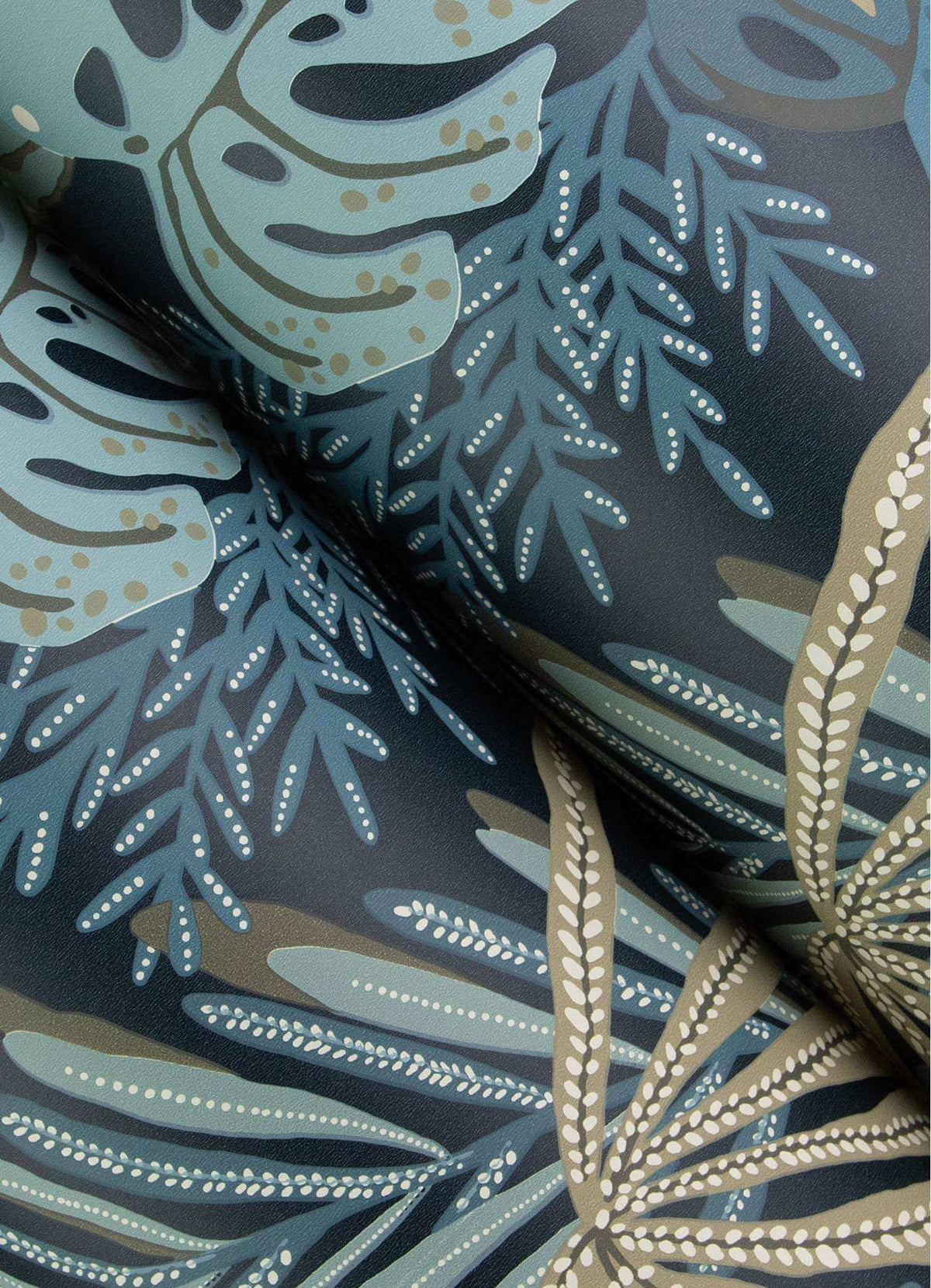 Drew & Jonathan Home Alocasia Wallpaper Sample - Blue