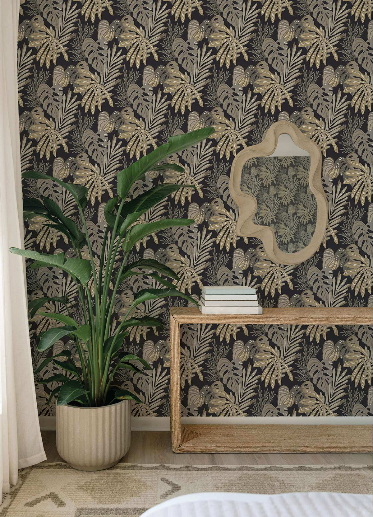Drew & Jonathan Home Alocasia Wallpaper Sample - Neutral