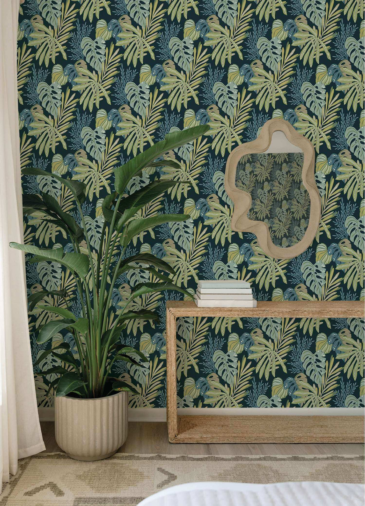 Drew & Jonathan Home Alocasia Wallpaper Sample - Green