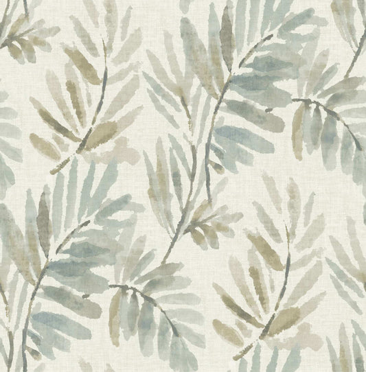 Drew & Jonathan Home Serenade Ferns Wallpaper - Aqua
