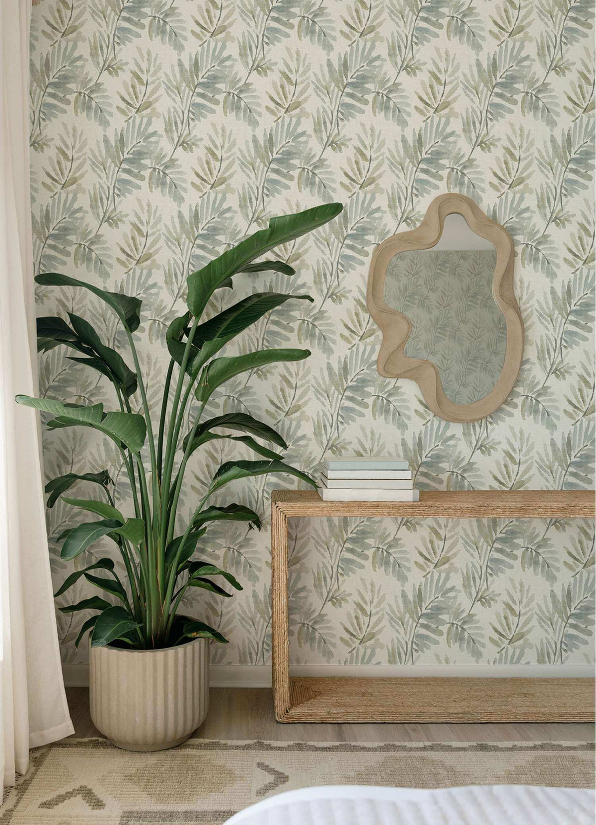 Drew & Jonathan Home Serenade Ferns Wallpaper - Aqua