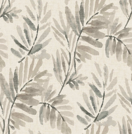 Drew & Jonathan Home Serenade Ferns Wallpaper - Gray