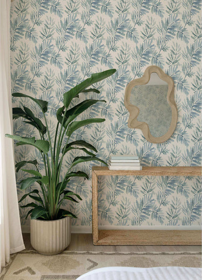 Drew & Jonathan Home Serenade Wallpaper Sample - Blue