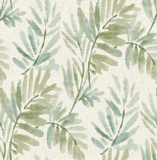 Drew & Jonathan Home Serenade Ferns Wallpaper - Sea Green