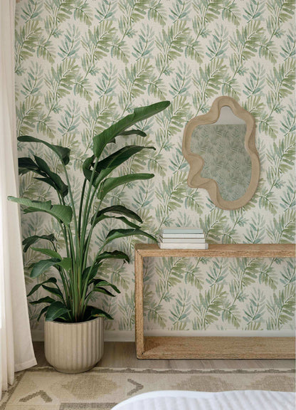 Drew & Jonathan Home Serenade Wallpaper Sample - Sea Green