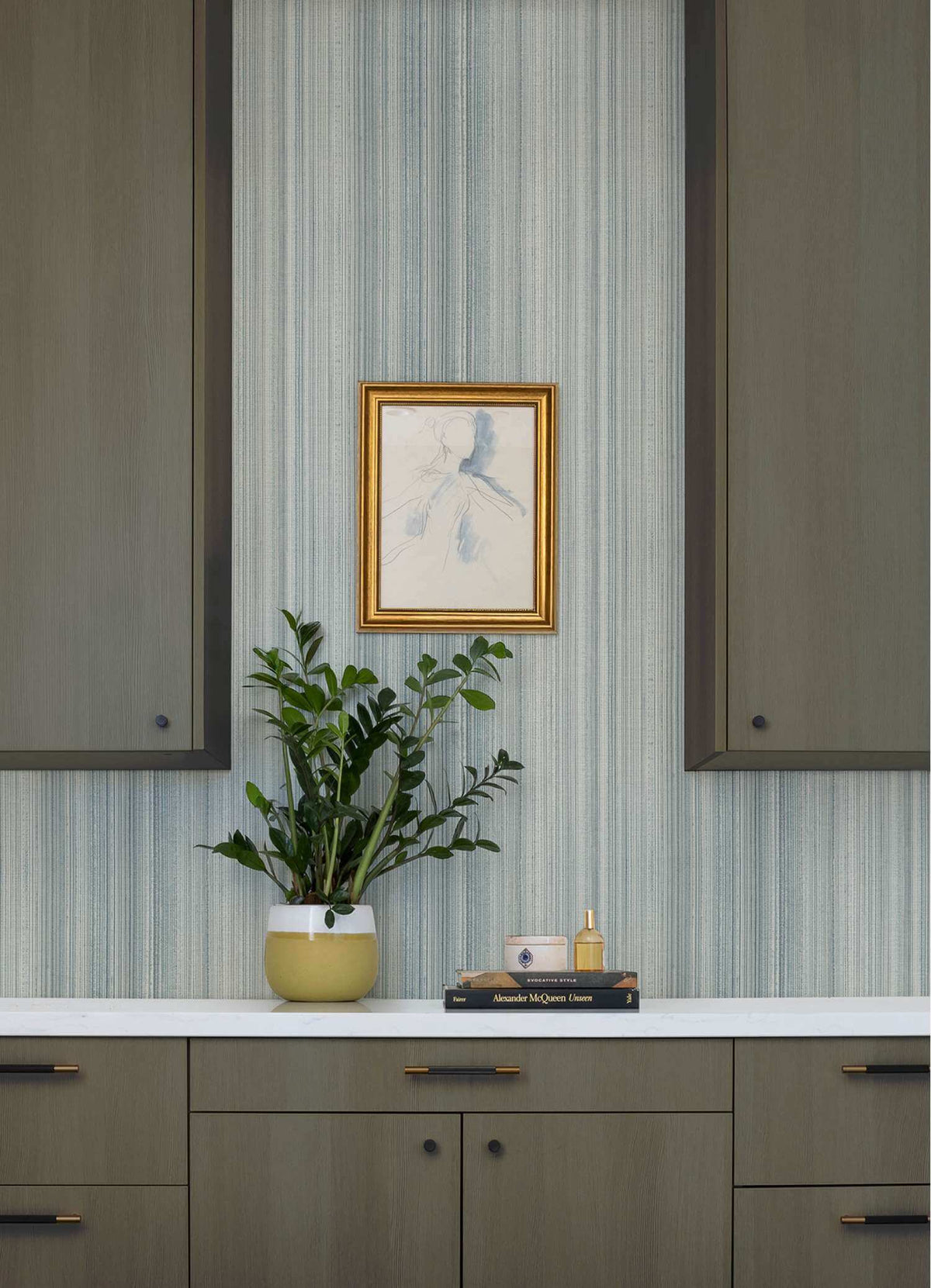 Drew & Jonathan Home Elan Wallpaper Sample - Blue