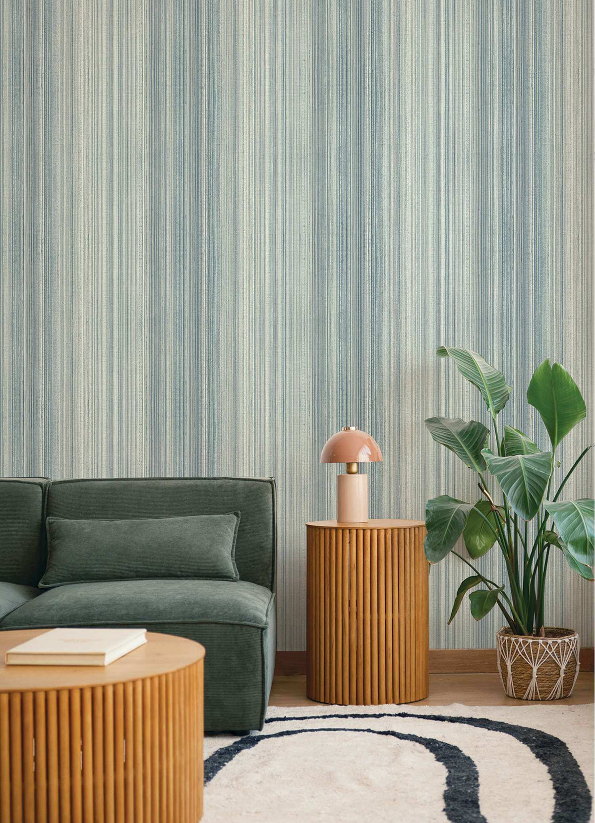 Drew & Jonathan Home Elan Wallpaper Sample - Blue