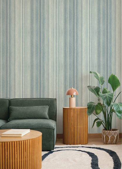 Drew & Jonathan Home Elan Wallpaper Sample - Blue