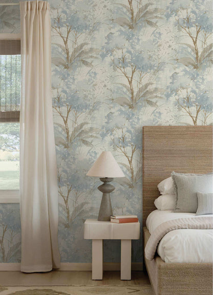 Drew & Jonathan Home Mistwood Forest Wallpaper - Blue