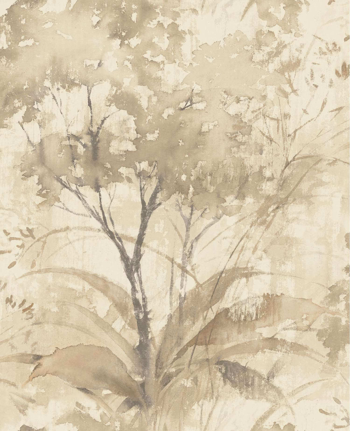 Drew & Jonathan Home Mistwood Wallpaper Sample - Coffee