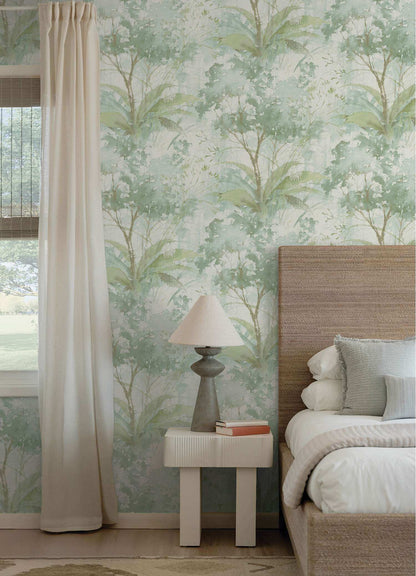 Drew & Jonathan Home Mistwood Wallpaper Sample - Green