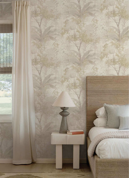Drew & Jonathan Home Mistwood Wallpaper Sample - Beige