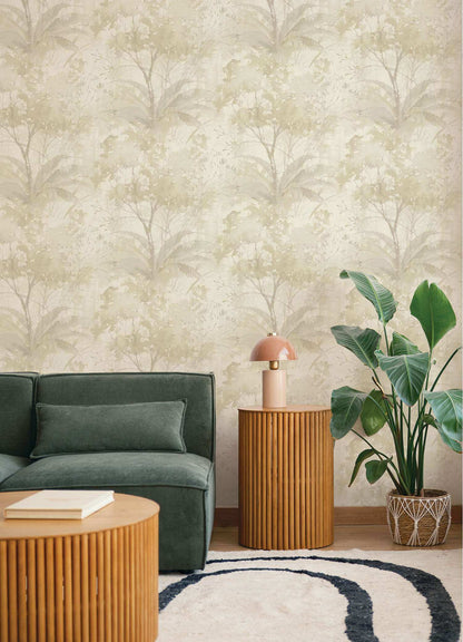 Drew & Jonathan Home Mistwood Wallpaper Sample - Beige