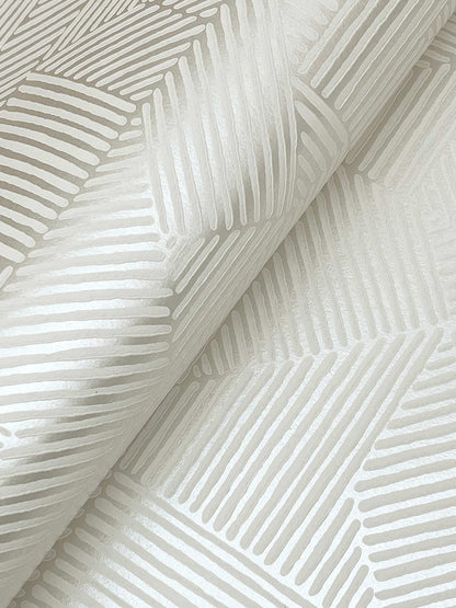 Drew & Jonathan Home Crescendo Wallpaper Sample - Silver