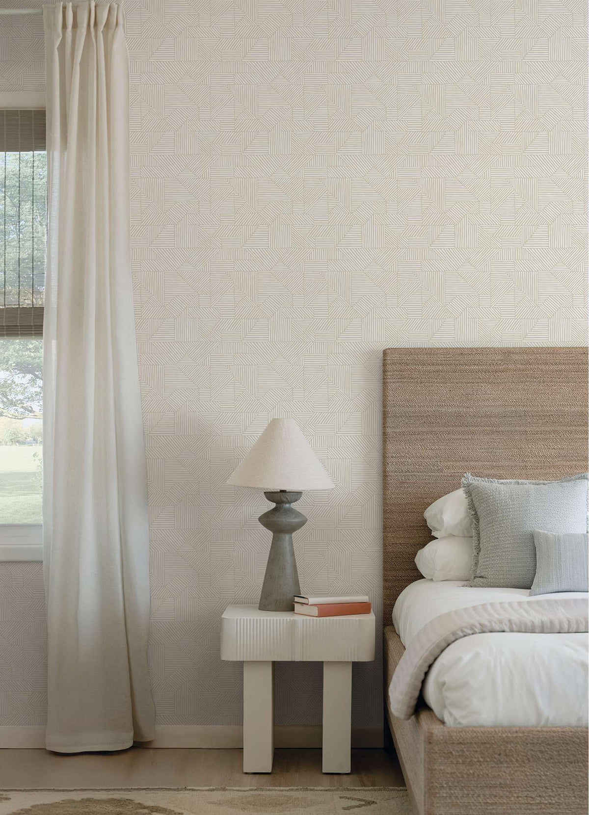 Drew & Jonathan Home Crescendo Wallpaper Sample - Silver