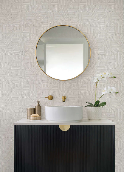 Drew & Jonathan Home Crescendo Wallpaper Sample - Silver