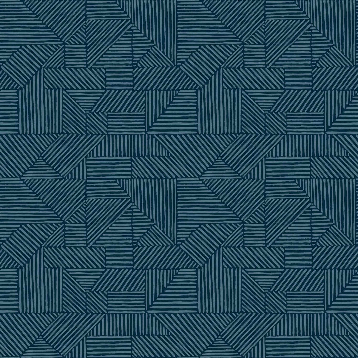 Drew & Jonathan Home Crescendo Wallpaper Sample - Dark Blue