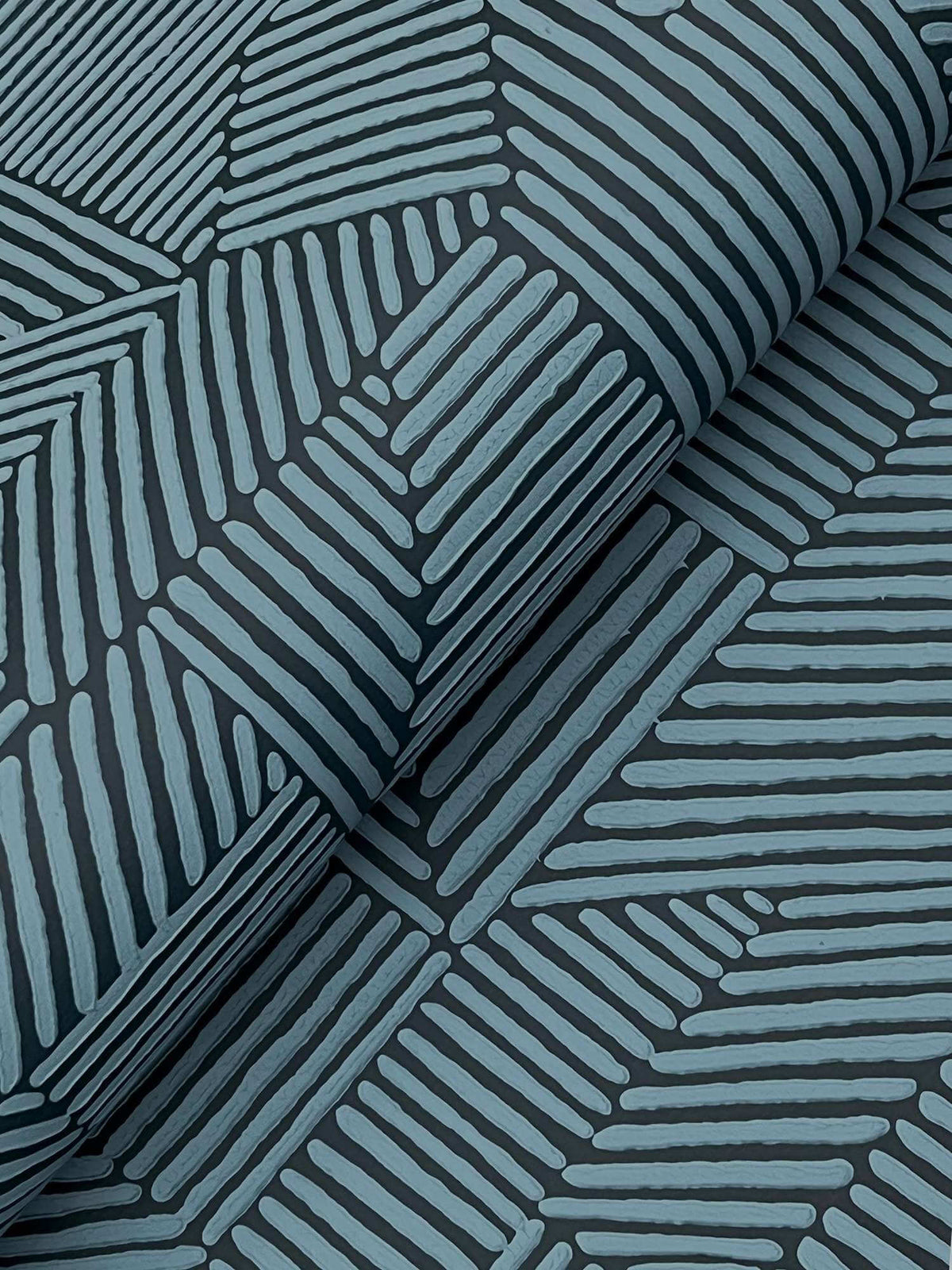 Drew & Jonathan Home Crescendo Wallpaper Sample - Dark Blue