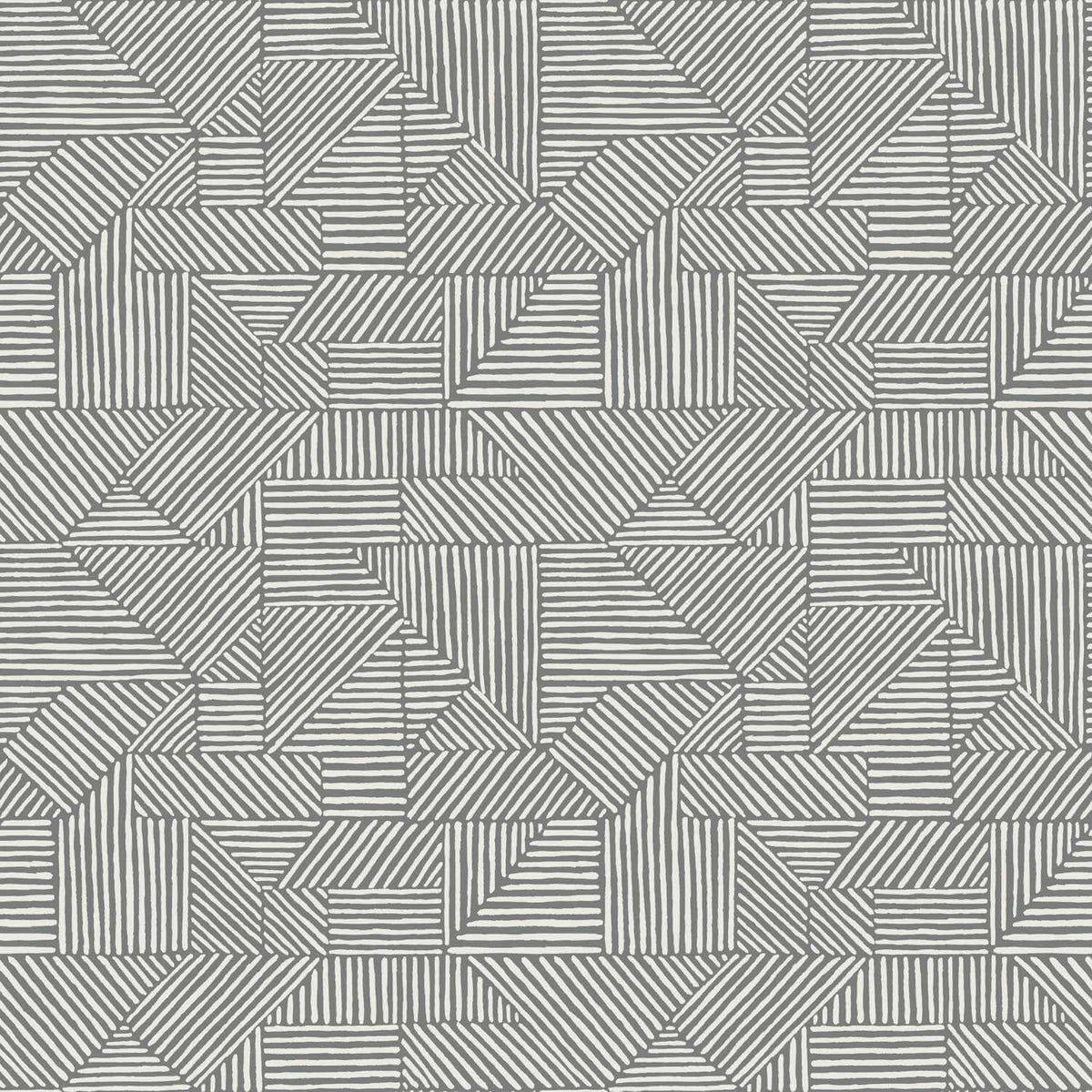 Drew & Jonathan Home Crescendo Geometric Wallpaper - Dark Gray