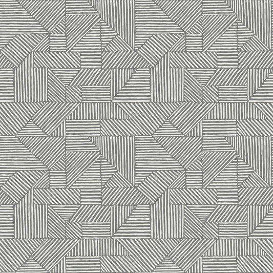 Drew & Jonathan Home Crescendo Geometric Wallpaper - Dark Gray