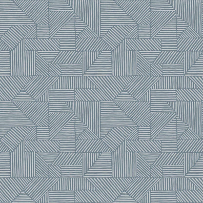Drew & Jonathan Home Crescendo Wallpaper Sample - Blue