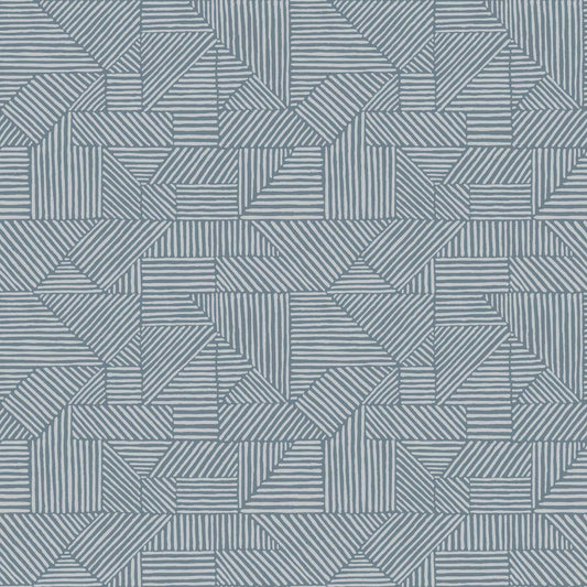 Drew & Jonathan Home Crescendo Geometric Wallpaper - Blue