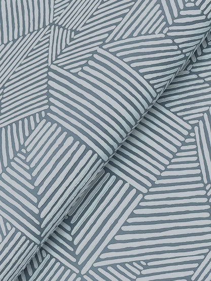 Drew & Jonathan Home Crescendo Wallpaper Sample - Blue