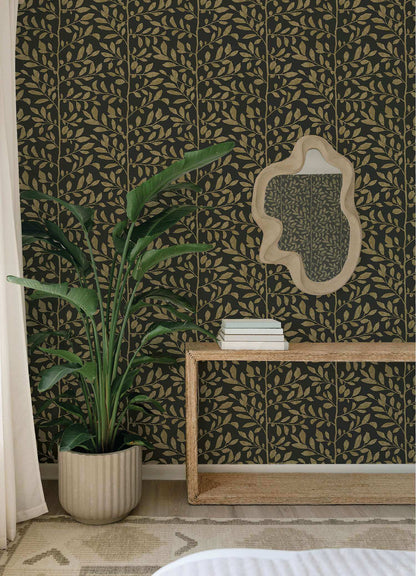 Drew & Jonathan Home Sagecrest Wallpaper Sample - Black