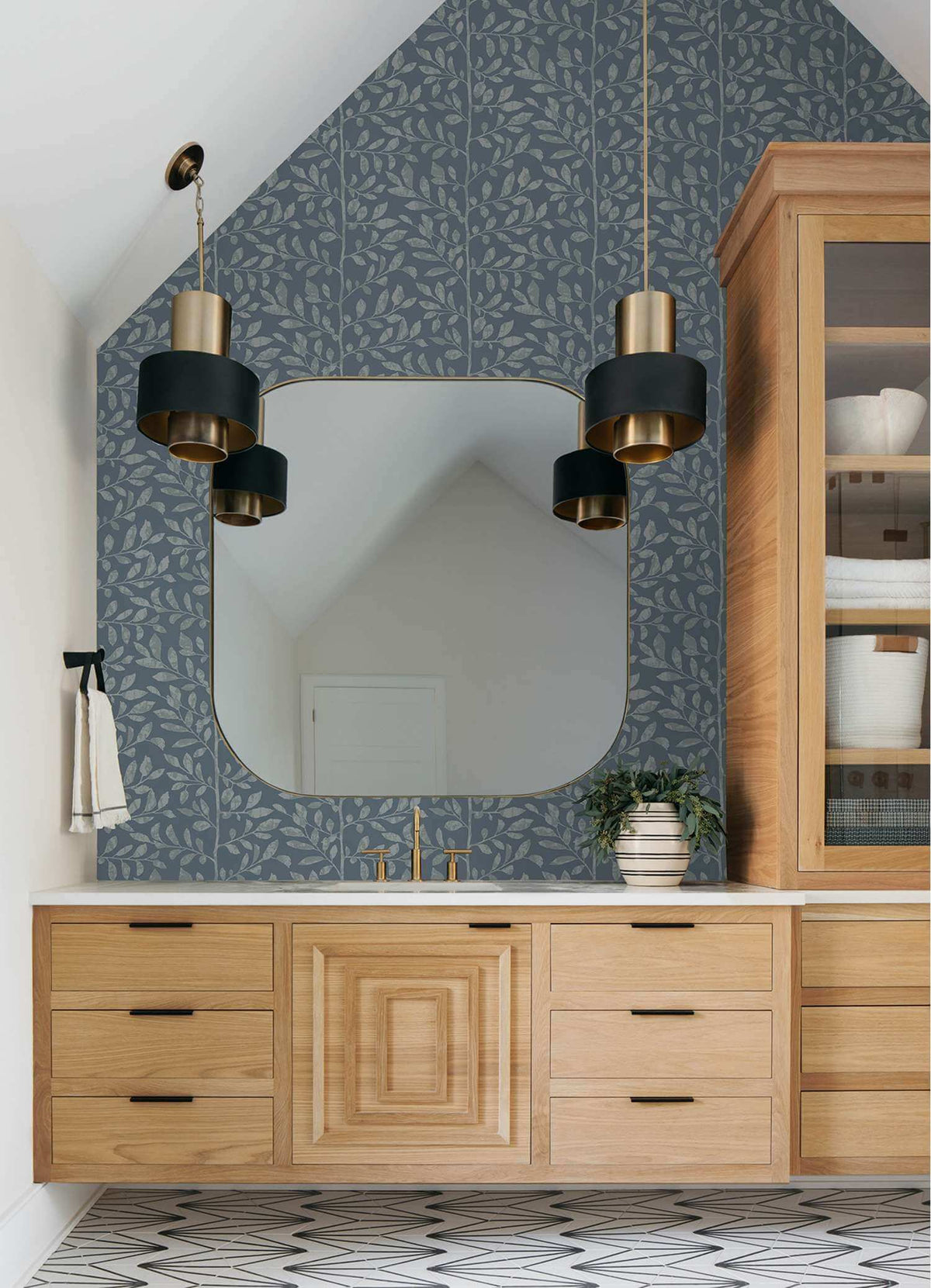 Drew & Jonathan Home Sagecrest Sapling Wallpaper - Blue