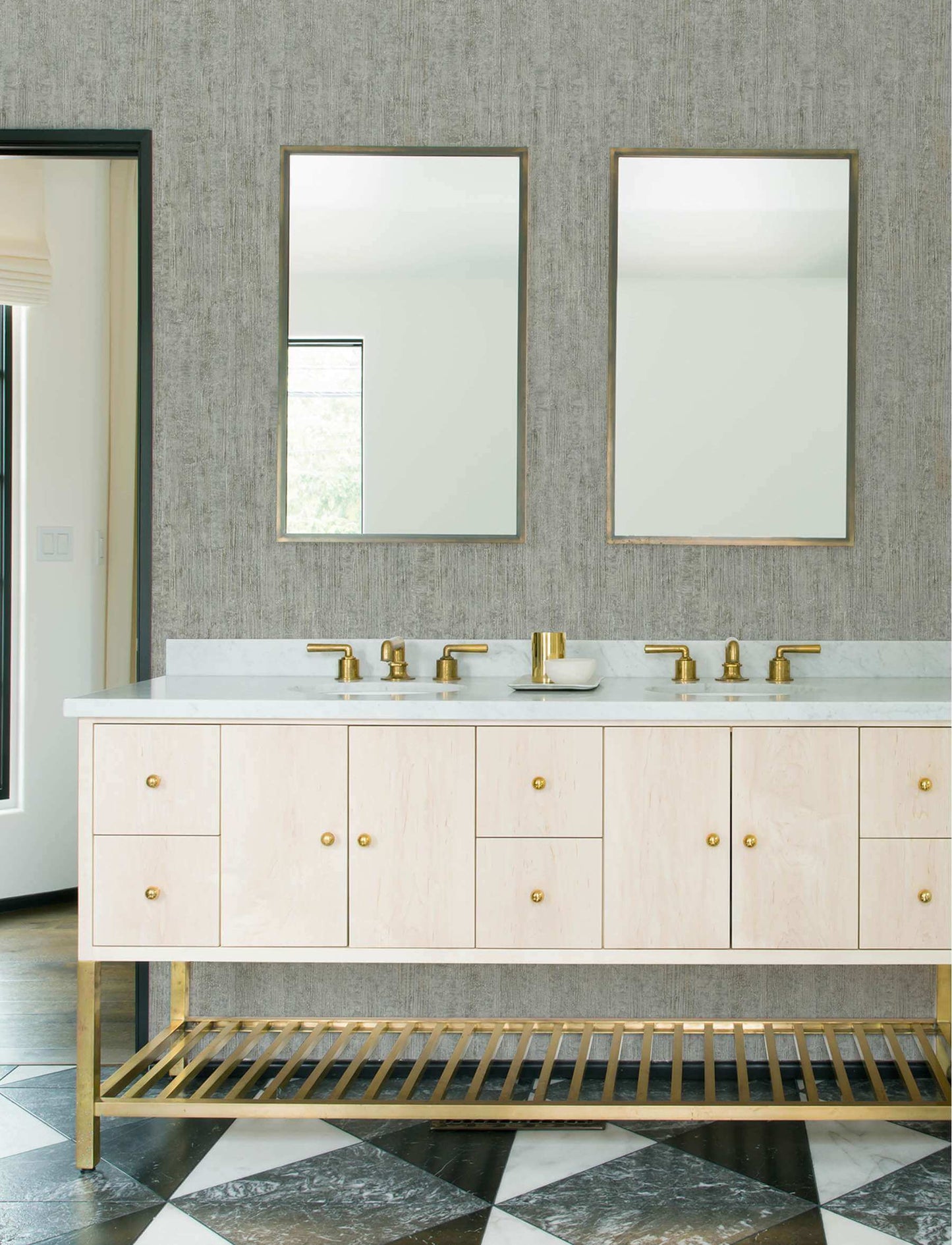 Chesapeake Kitchen & Bath Ramona Distressed Wallpaper - Grey