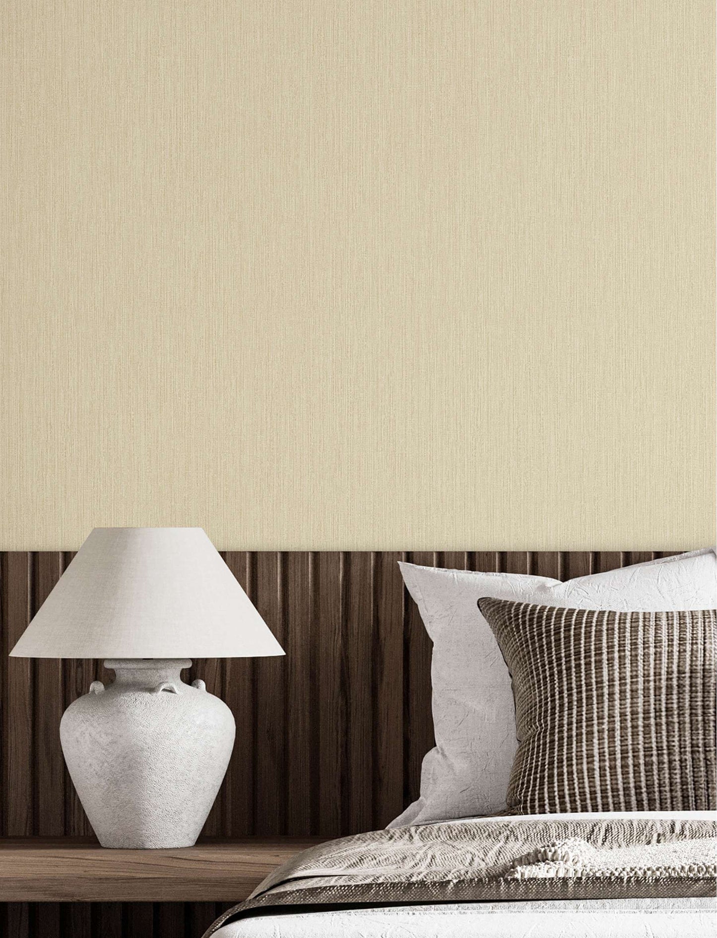 Chesapeake Kitchen & Bath Elijah Wallpaper Sample - Wheat