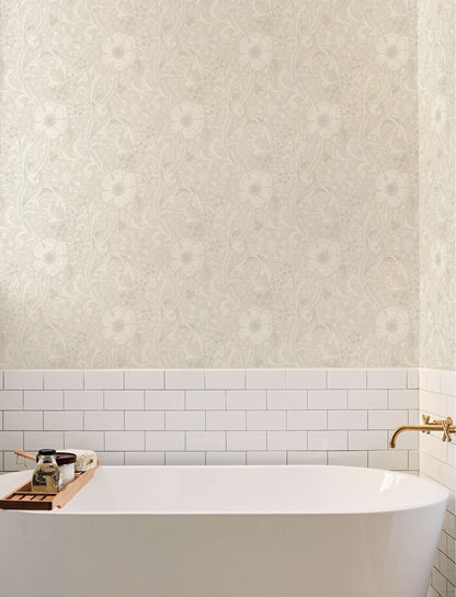 Chesapeake Kitchen & Bath Liora Floral Wallpaper Sample - Neutral