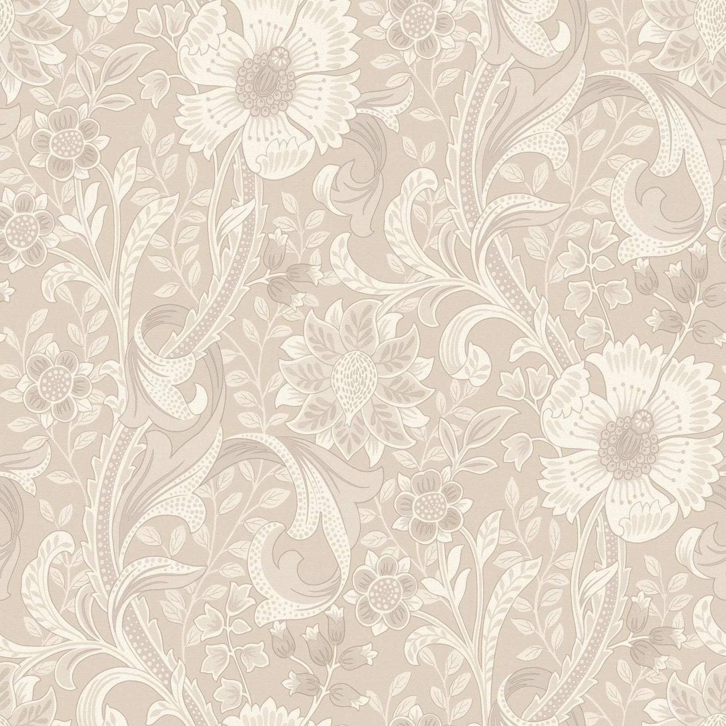 Chesapeake Kitchen & Bath Liora Floral Wallpaper Sample - Beige