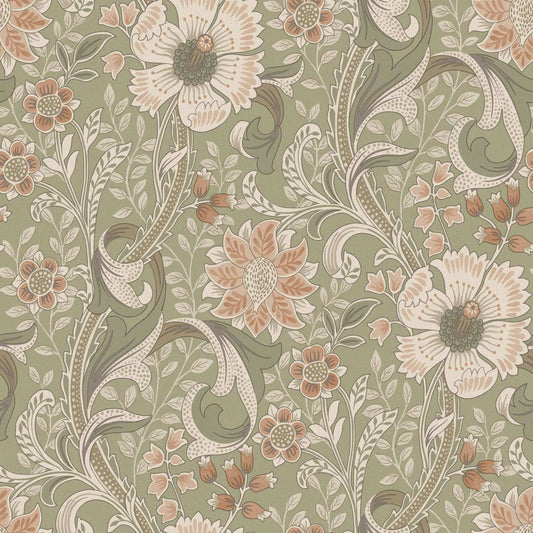 Chesapeake Kitchen & Bath Liora Floral Wallpaper - Green