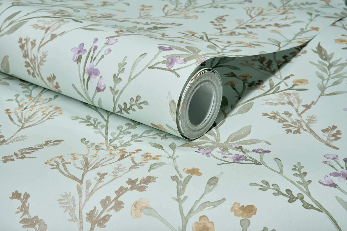 Chesapeake Kitchen & Bath Laverne Wildflowers Wallpaper - Aquamarine