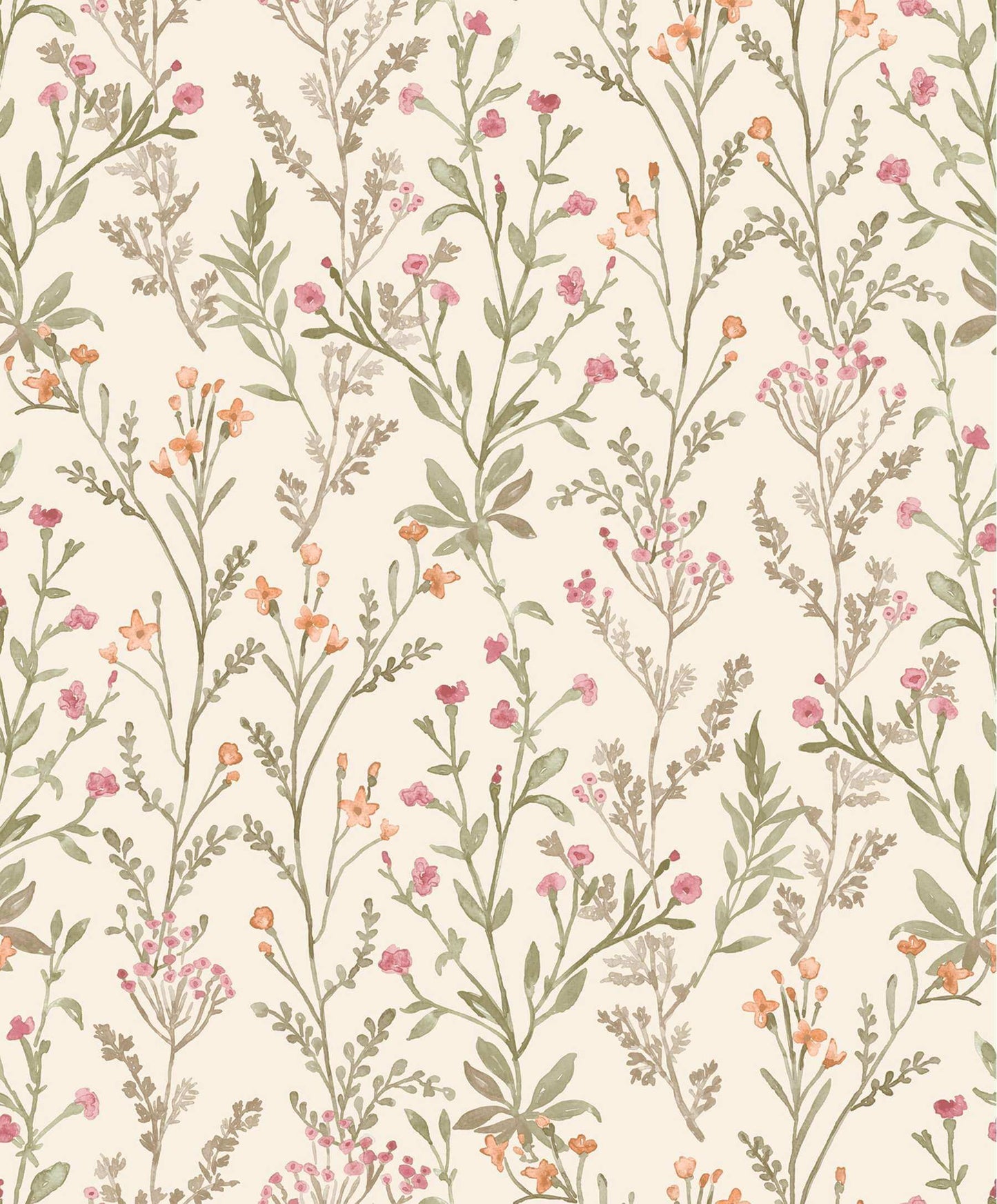 Chesapeake Kitchen & Bath Laverne Wildflowers Wallpaper - Green