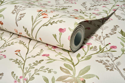 Chesapeake Kitchen & Bath Laverne Wildflowers Wallpaper - Green