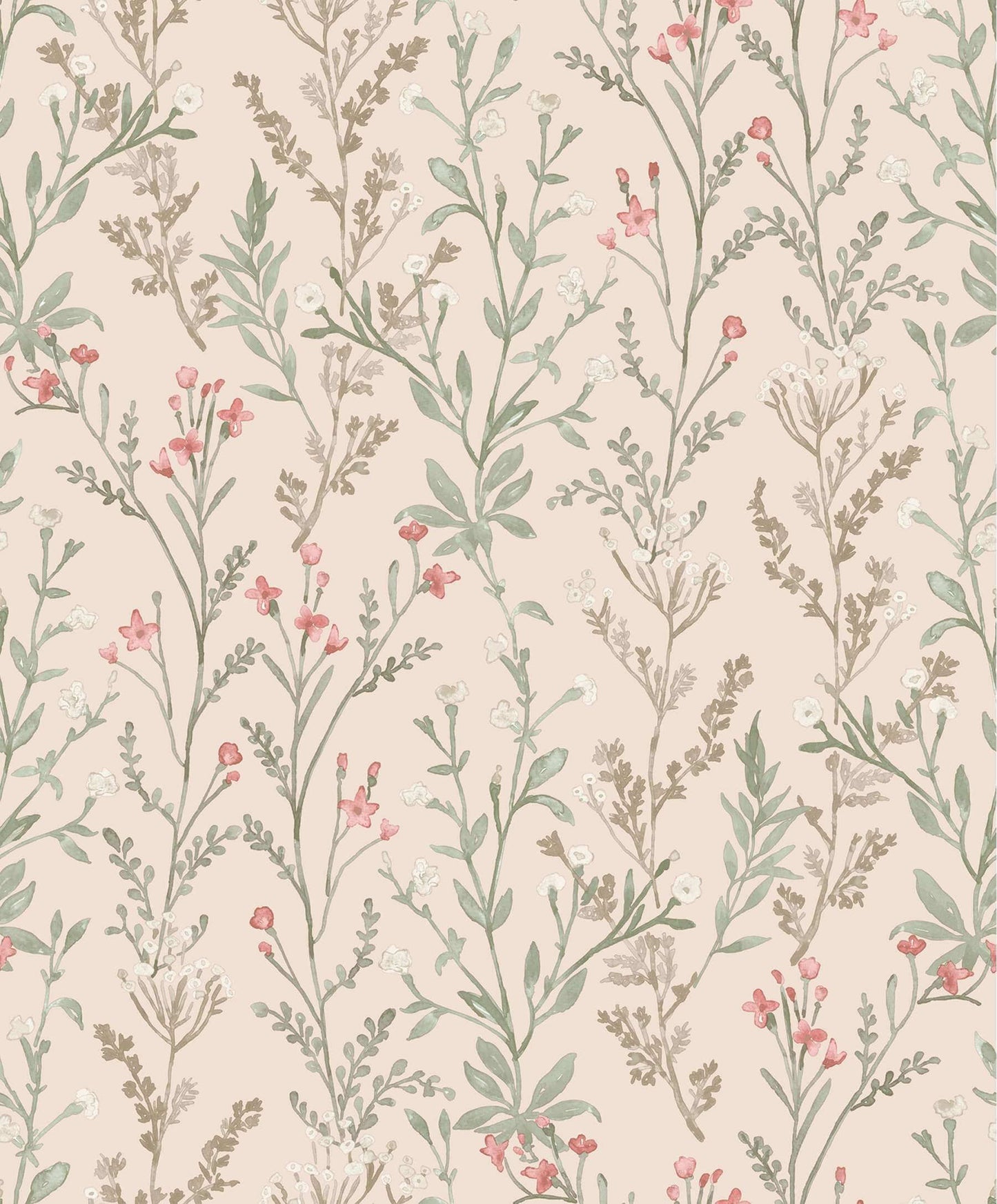 Chesapeake Kitchen & Bath Laverne Wildflowers Wallpaper Sample - Blush