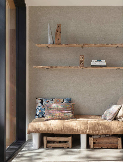 Chesapeake Kitchen & Bath Harrison Wallpaper Sample - Pewter