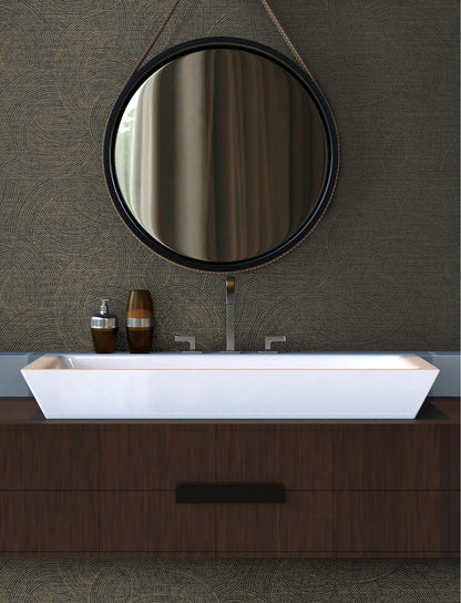 Chesapeake Kitchen & Bath Harrison Wallpaper Sample - Charcoal
