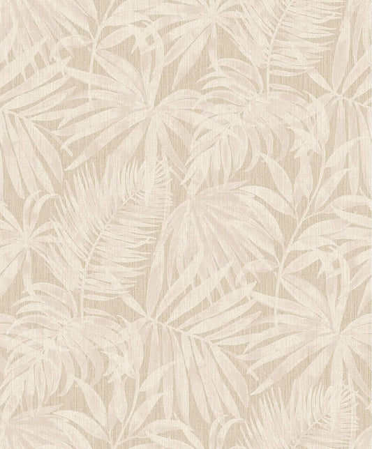 Chesapeake Kitchen & Bath Sonny Fronds Wallpaper - Beige