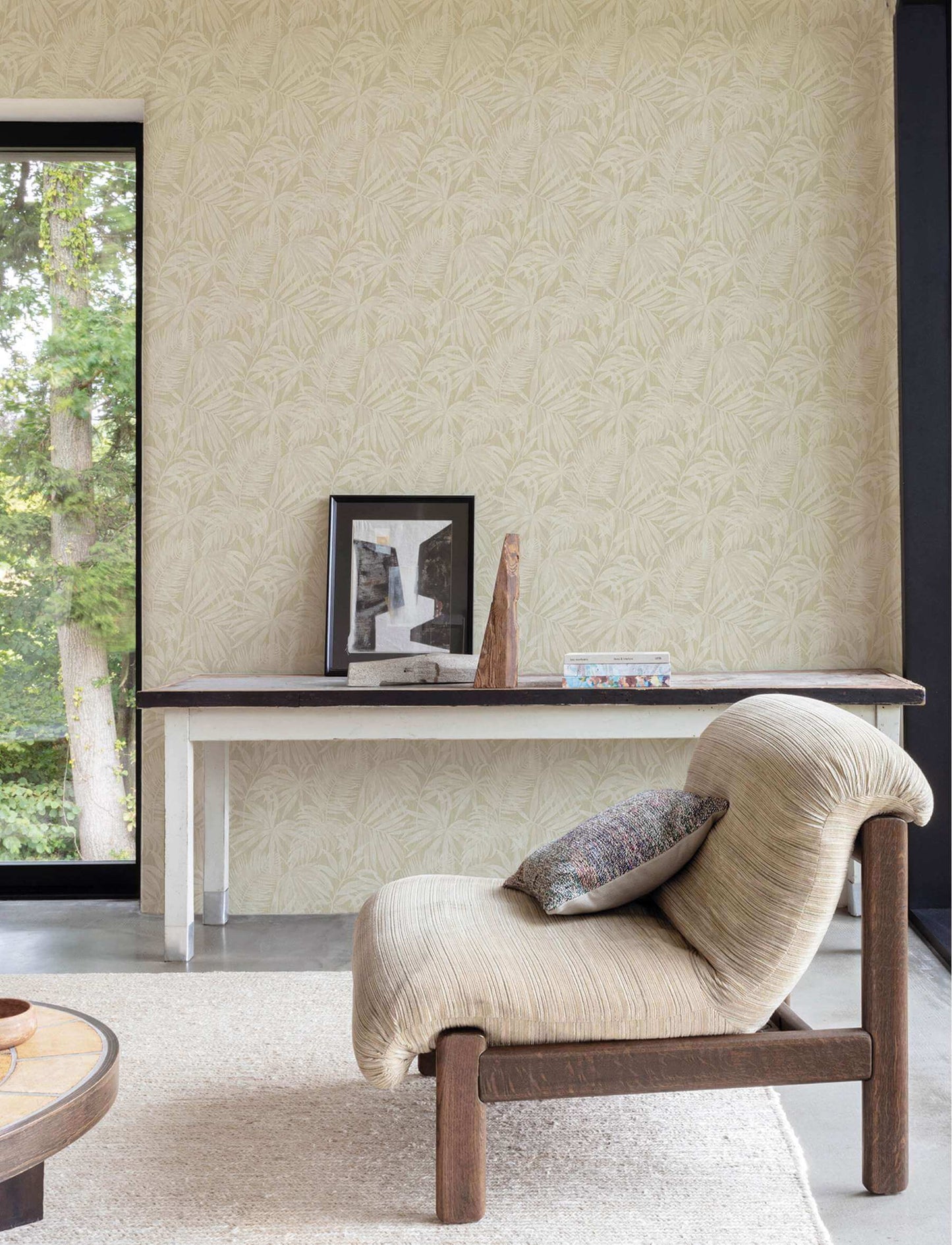 Chesapeake Kitchen & Bath Sonny Fronds Wallpaper Sample - Beige